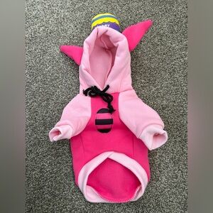 Pink Striped Bee Hoodie Pet Costume